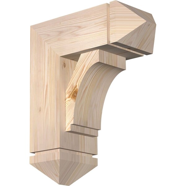 Ekena Millwork Imperial Arts and Crafts Smooth Bracket w/ Offset Brace, Douglas Fir, 7 1/2"W x 18"D x 22"H BKT0806X18X22IMP03SDF - main